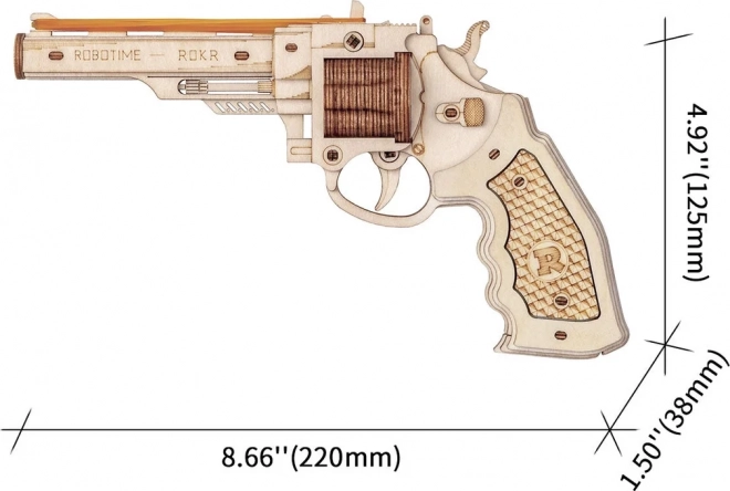 Rokr 3D Wooden Puzzle Corsac Revolver M60