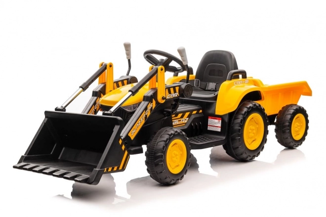 Elektrischer Traktor mit Schaufel Gelb