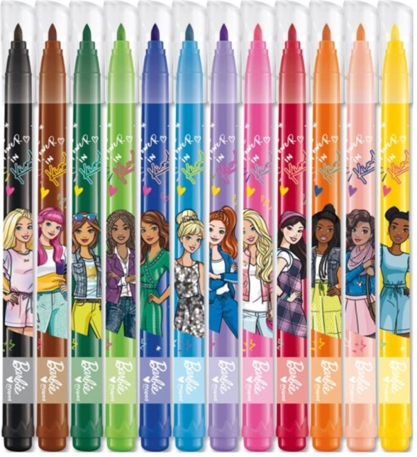 Colorful Markers Set Barbie Edition