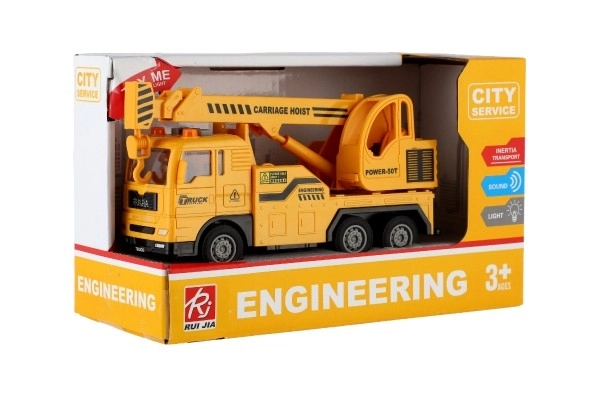 Crane Truck with Lights and Sound for Kids