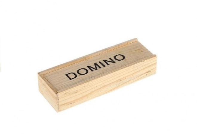 Hra domino v dřevěné krabičce 28 dílků