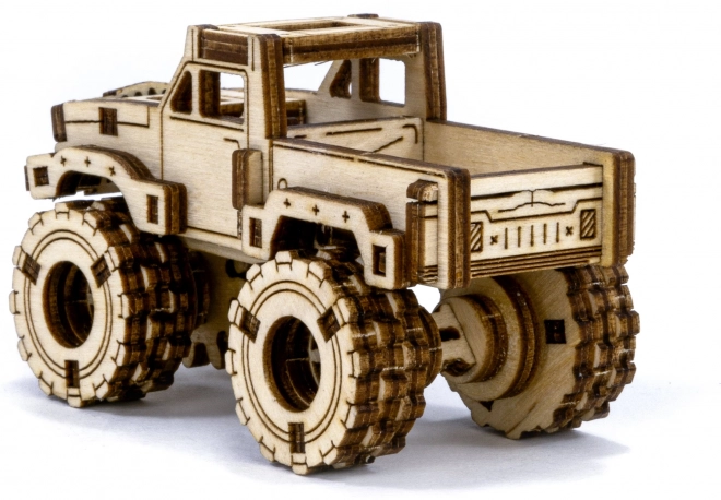 Wooden 3D Puzzle - Monster Truck Model