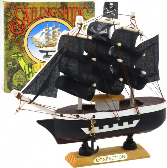 Dekorativni piratski brod model 16x15 cm