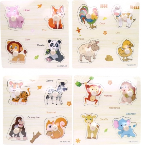 Wooden Puzzle for Kids, 15 x 15 cm