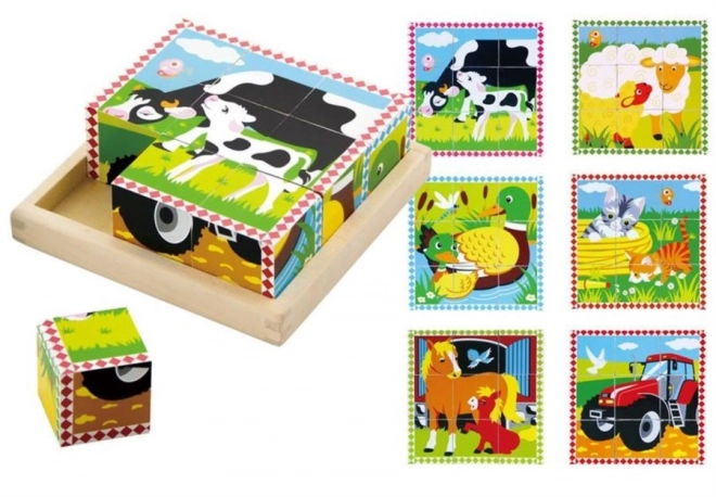 Animal Farm Puzzle Cubes for Kids