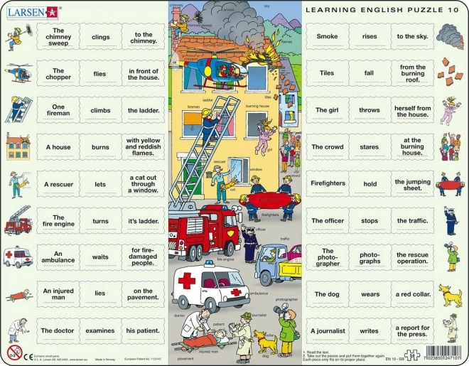 Larsen Puzzle English Learning Rescuers 54 Pieces