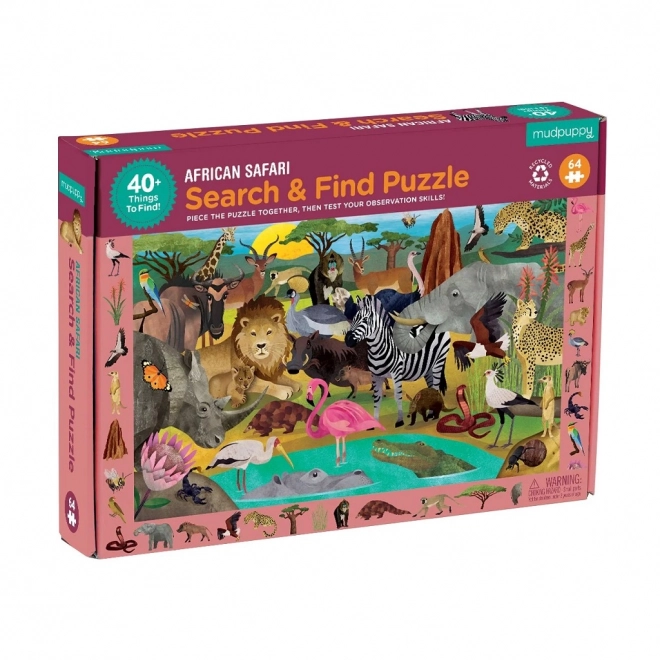 Mudpuppy Safari Seek and Find Puzzle