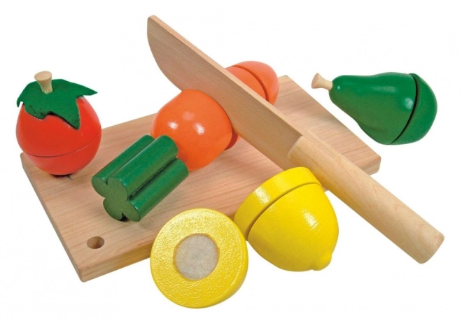 Wooden Fruit and Vegetable Cutting Set