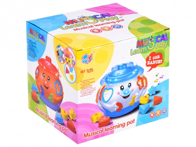 Dancing Pot with Lid 2-in-1 for Children 18m+ Shape Sorter Interactive Features