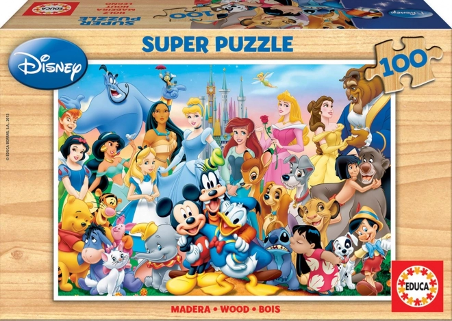 Educa Disney Wonderful World Wooden Puzzle 100 Pieces