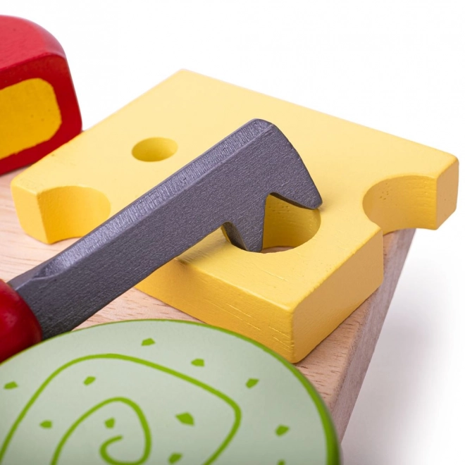 Bigjigs wooden cheese set