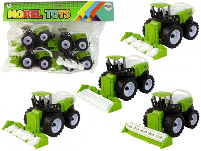 Green Farm Toy Tractors Set