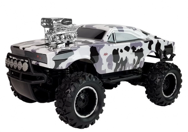 Remote Control Off-Road Car Black and White Camo