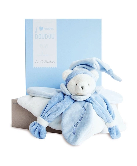 Blue Plush Comforter Gift Set - 24 cm Bear