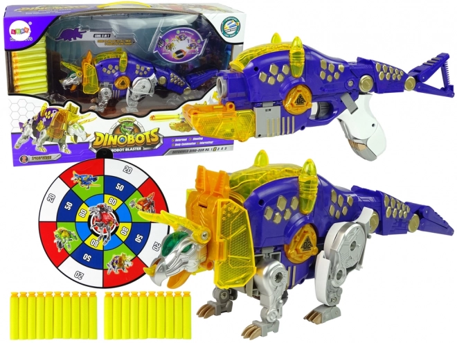 Dinobot Transforming Dinosaur Purple Triceratops with Target