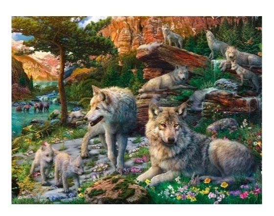 Ravensburger Puzzle Wolves in Spring