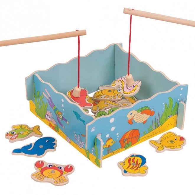 Bigjigs Toys Magnetic Fishing Game Ocean Adventure