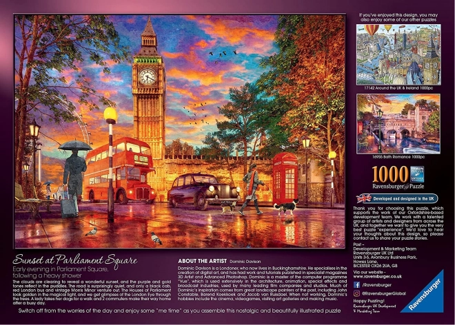 Sunset Over Parliament Square Puzzle 1000 Pieces