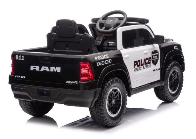 Battery-Powered Dodge Ram Police Car Black