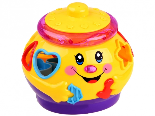 Dancing Pot with Lid 2-in-1 for Children 18m+ Shape Sorter Interactive Features