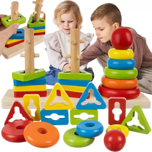 Wooden Shape Sorter Puzzle by Kruzzel