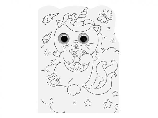 Coloring Book with Movable Eyes Unicorns