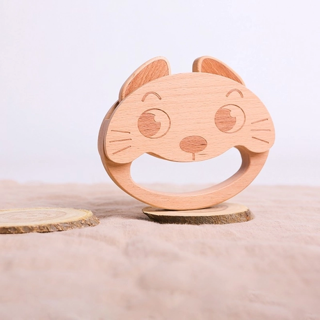 Wooden Rattle Cat