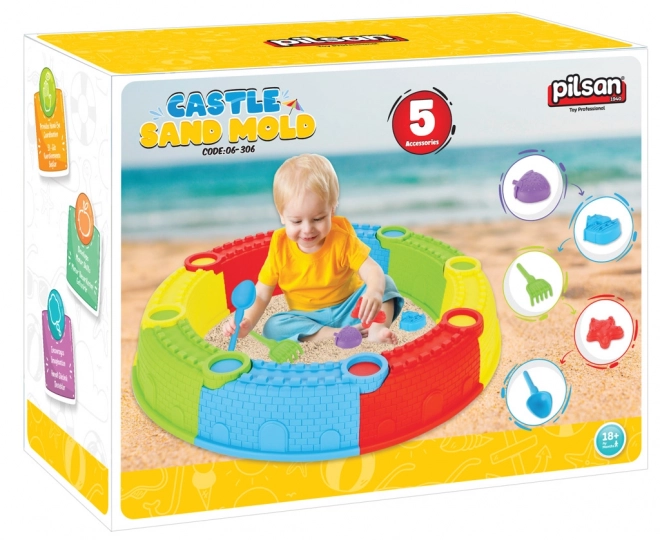 Pilsan Sandcastle Sandbox with Sand Toys