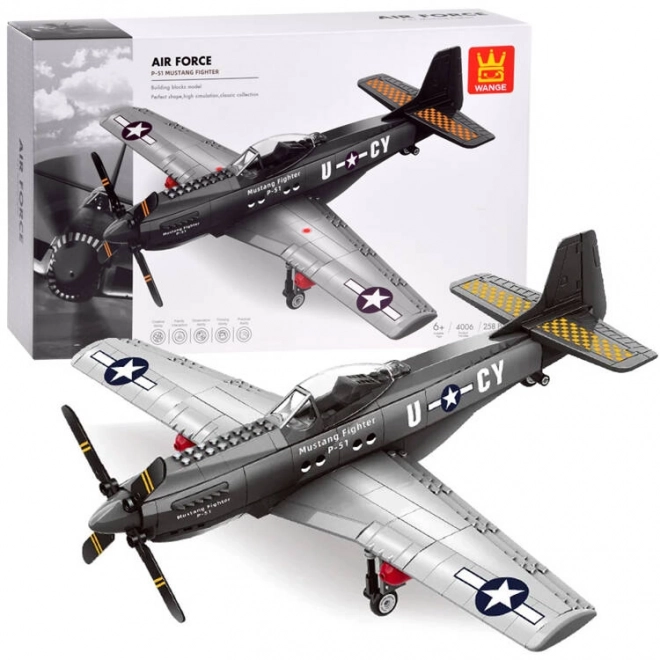 Building Blocks P-51 Fighter Aircraft