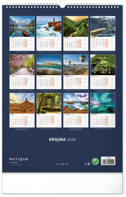 Wall Calendar Landscape 2024