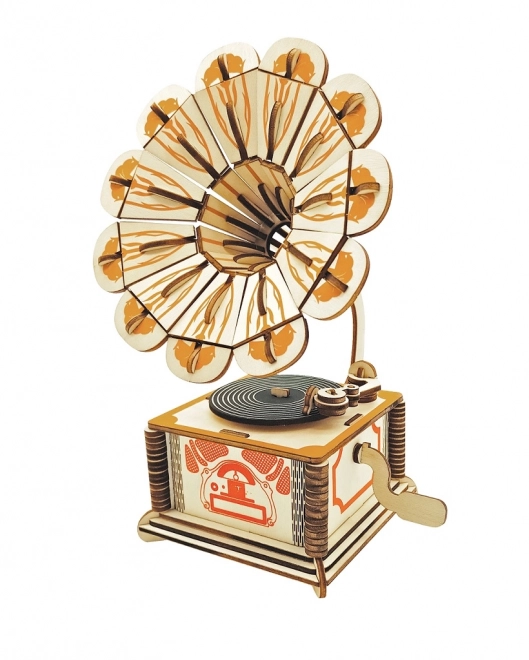 Colorful Wooden 3D Puzzle Gramophone