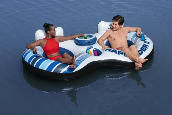 Inflatable Floating Mattress for 2 People with Backrests and Storage by Bestway