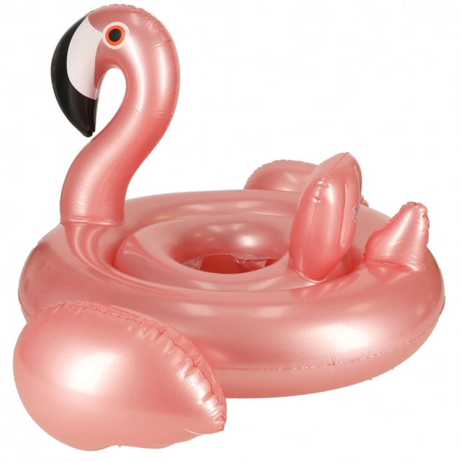 Inflatable Flamingo Swim Ring with Seat for Kids