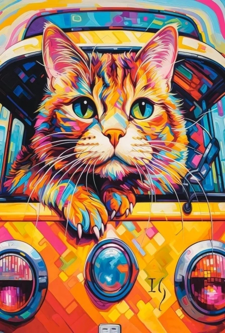 Cat Bus Travel Puzzle 1000 Pieces