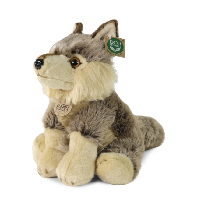 Plush Sitting Wolf Eco-Friendly