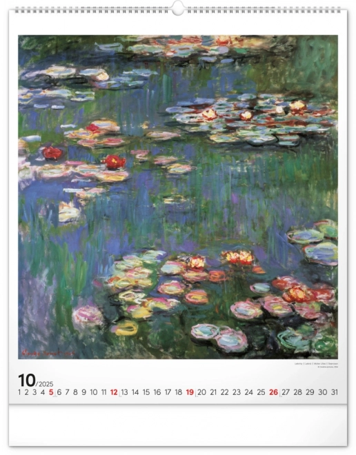 Wall Calendar Claude Monet 2025