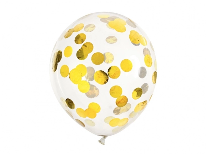 Transparent Balloons with Gold Confetti