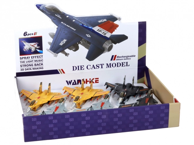 Friction-Powered Fighter Jet Model