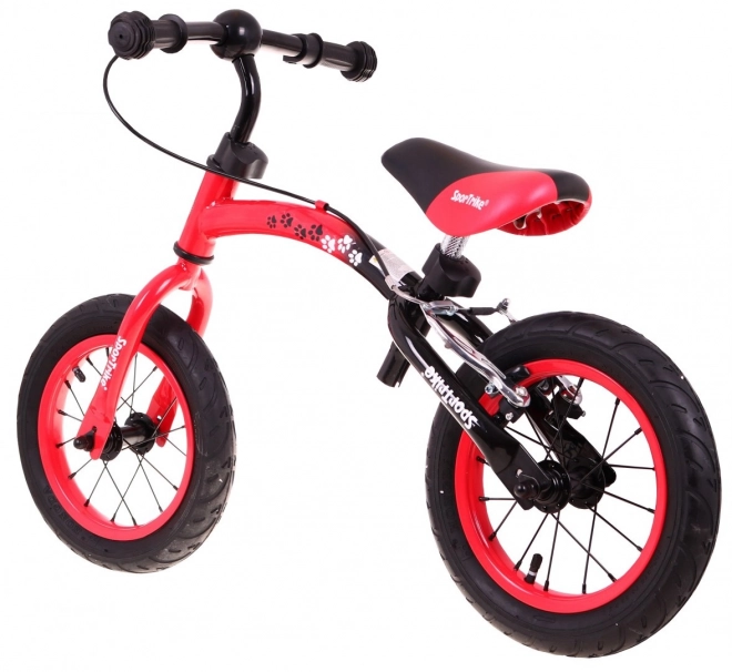 Children's Balance Bike Boomerang SporTrike Red