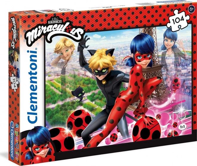 Magic Ladybug and Black Cat in Paris Puzzle