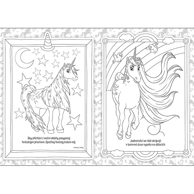 Unicorns Coloring Book with Stickers