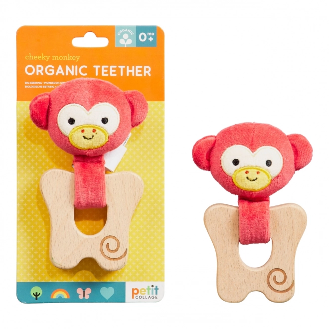 Petit Collage monkey teether