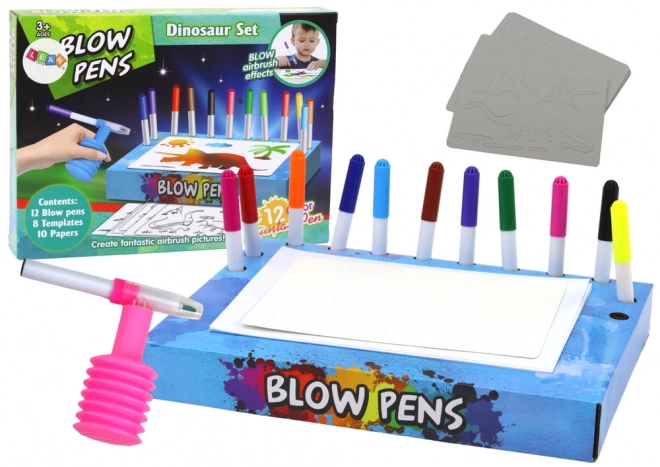 Creative Set Blow Markers Dinosaur