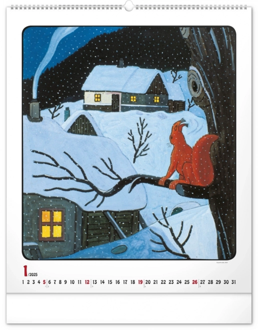 Wall Calendar Josef Lada 2025