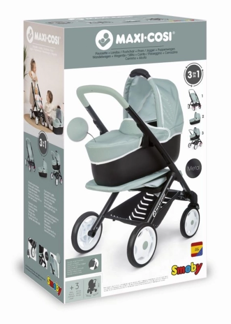 Multifunctional Doll Stroller Green-Grey