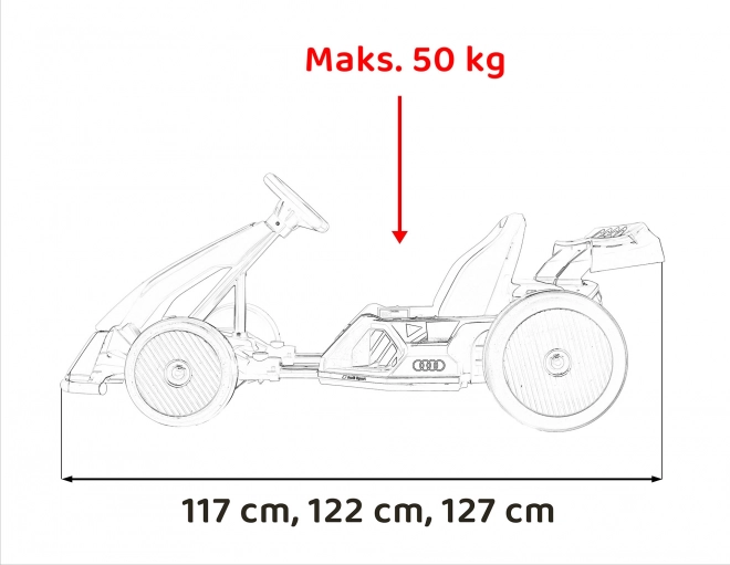 Audi Kart cu funcție Drift Albă – Bílá