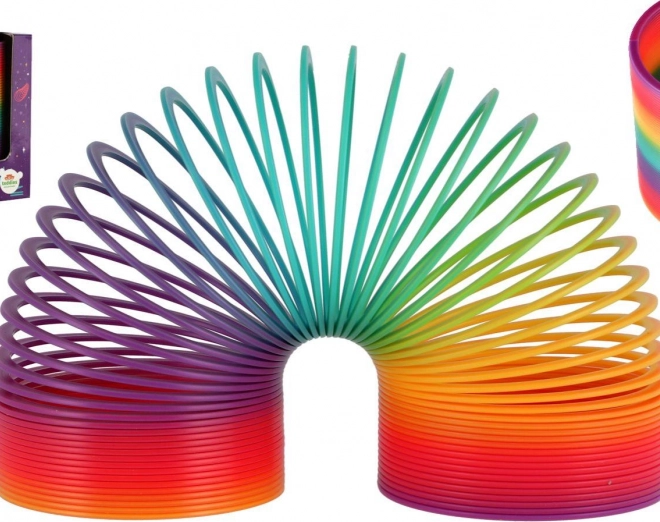 regenboog magische veer – plastic spiraal 7,5 cm