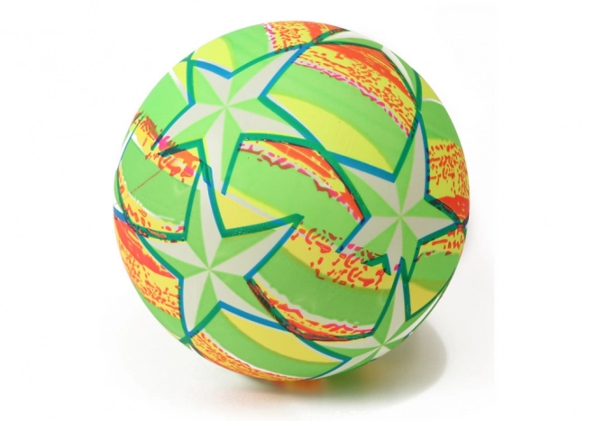 Bright Star Pattern Green Rubber Ball