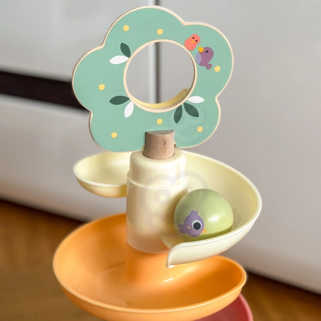 Dřevěná kuličková dráha s Xylofonem Tooky Toy 44 ks