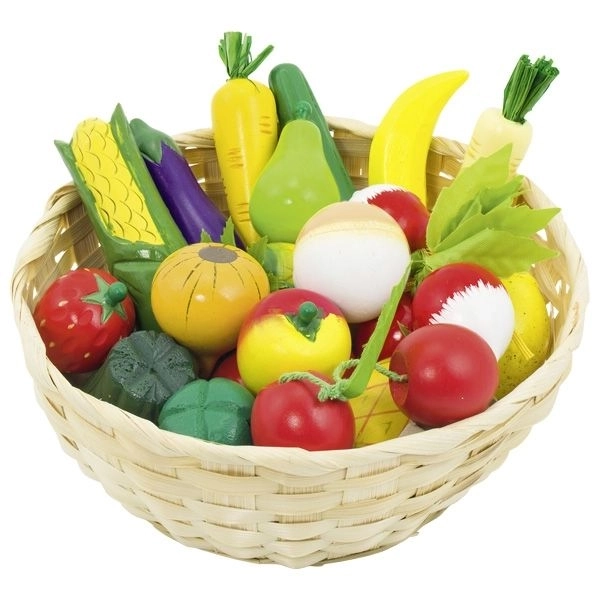 Wooden Fruit and Vegetable Basket Set